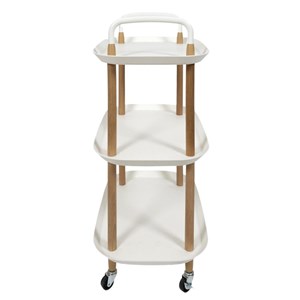 Desserte à roulettes blanche