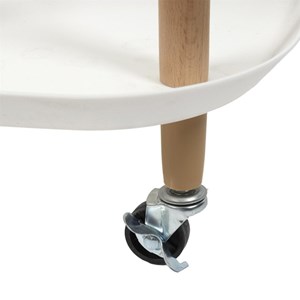 Desserte à roulettes blanche