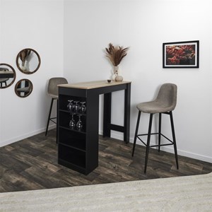 Lot de 2 tabourets de bar côtelé scott