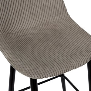 Lot de 2 tabourets de bar côtelé scott