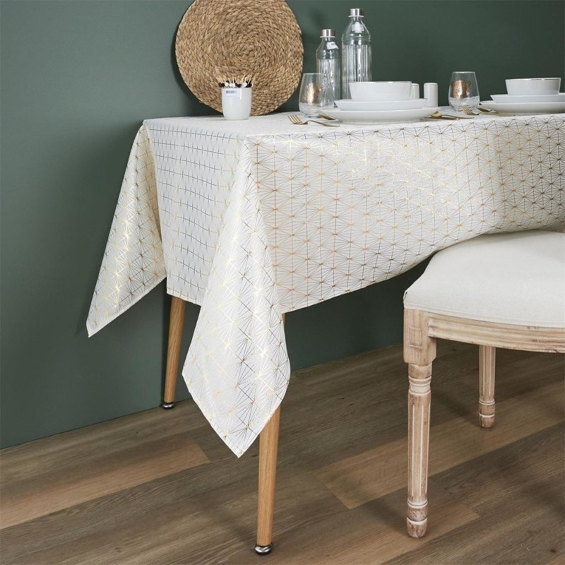 Nappe motif doré 140x250cm