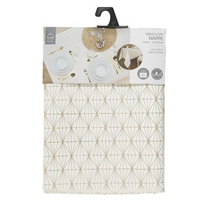 Nappe motif doré 140x250cm