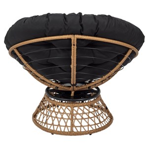 Fauteuil d'extérieur avec coussin noir