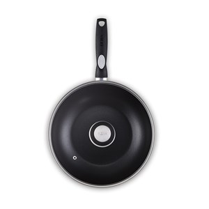 Poêle wok couvercle pro induc 28 cm