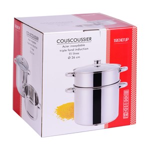 Couscoussier inox 26 cm 11 litres