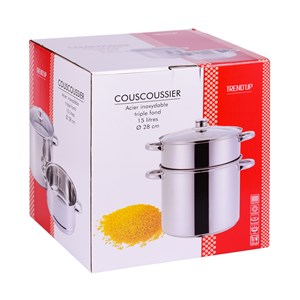 Couscoussier inox 28 cm 15 litres