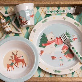 Coffret déjeuner 5 pièces hiver patinoir