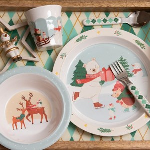 Coffret déjeuner 5 pièces hiver patinoir