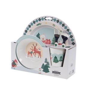 Coffret déjeuner 5 pièces hiver patinoir