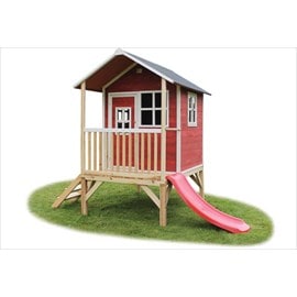 Cabane enfant sur pilotis rouge loft 300