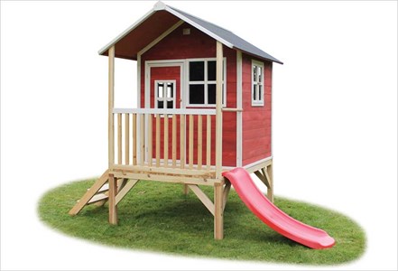 Cabane enfant sur pilotis rouge loft 300