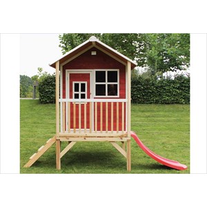Cabane enfant sur pilotis rouge loft 300