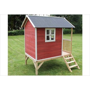Cabane enfant sur pilotis rouge loft 300