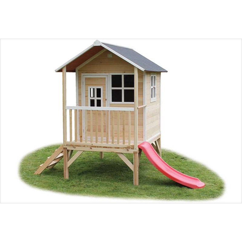 Exit - Cabane enfant sur pilotis bois naturel l