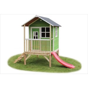 Cabane enfant sur pilotis verte loft 300