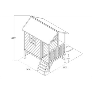 Cabane enfant sur pilotis verte loft 300