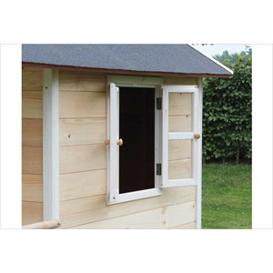 Maisonnette bois naturel pour enfant lof