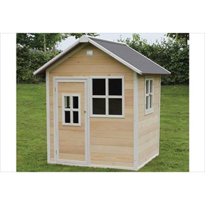 Maisonnette bois naturel pour enfant lof