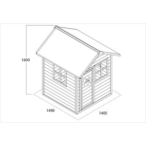 Maisonnette bois naturel pour enfant lof