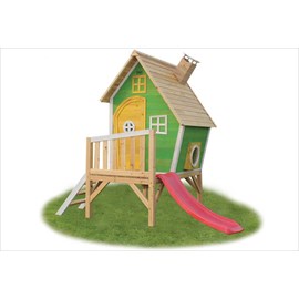 Petite cabane sur pilotis verte fantasia