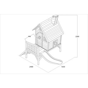 Petite cabane sur pilotis verte fantasia