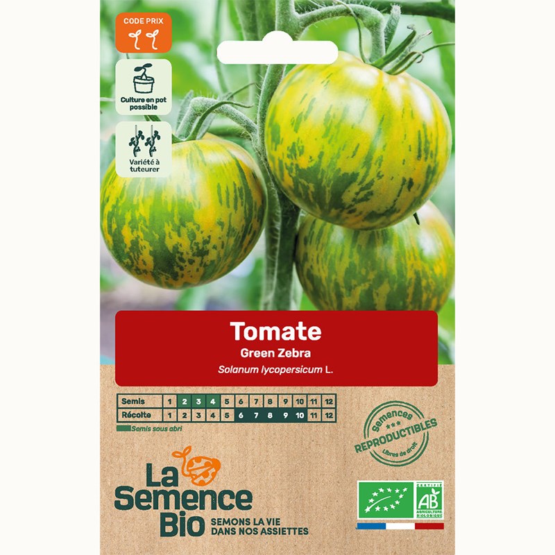 Tomate green zebra bio