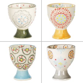 Lot de 4 coquetiers bohème