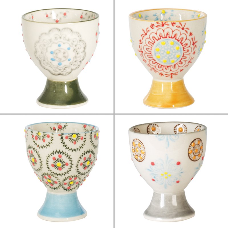 Lot de 4 coquetiers bohème