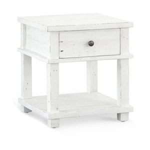 Table de chevet 1 tiroir bois blanc -