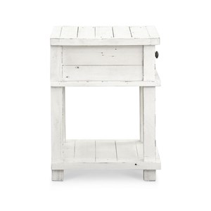 Table de chevet 1 tiroir bois blanc -