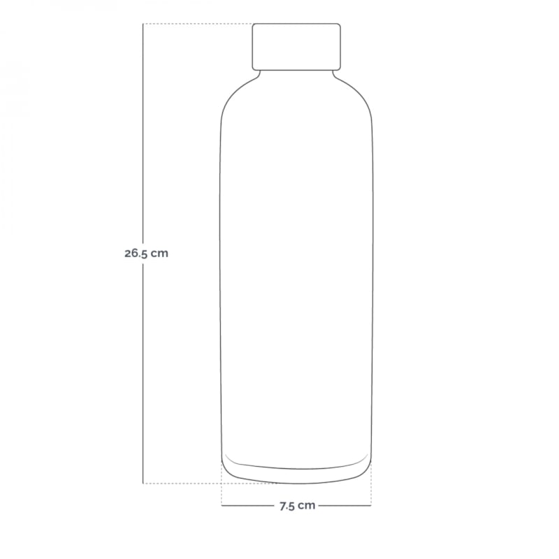 Gourde isotherme 750ml - noir (Vivezen) - Image 1