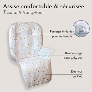 Housse assise chaise haute -
