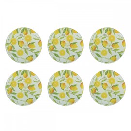 Dessous de verre citron - lot de 6