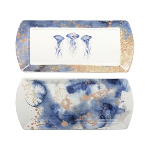 Plats à cake méduse 29x13cm - lot de 2