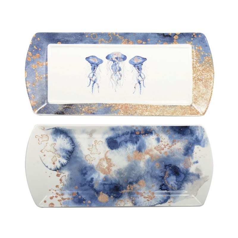 Plats à cake méduse 29x13cm - lot de 2