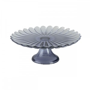 Plat à gâteaux sur pied bleu 21cm - printemps