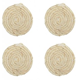 Dessous de verre rond en cordage - lot de 4