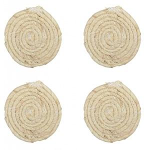 Dessous de verre rond en cordage - lot de 4