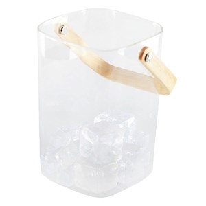 Seau à glaçons avec manche en bois