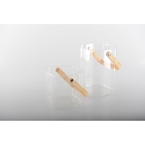 Seau à glaçons avec manche en bois