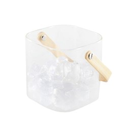 Seau à glaçons avec manche en bois