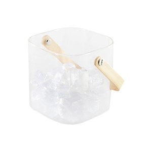 Seau à glaçons avec manche en bois