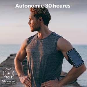 Ecouteurs bluetooth sans fil sport noir