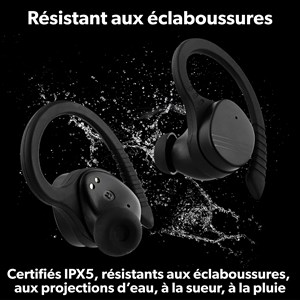 Ecouteurs bluetooth sans fil sport noir