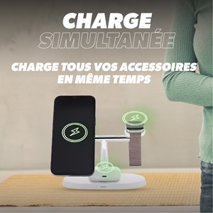Station de charge sans fil 3 en 1