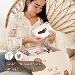 Boîte à souvenirs bébé + kit empreintes