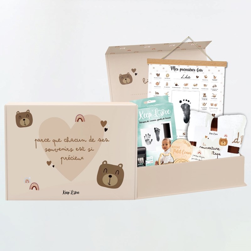 Coffret souvenirs bébé complet - ourson