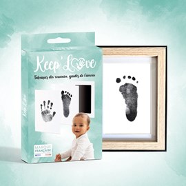 Coffret kit empreintes + cadre wood chic