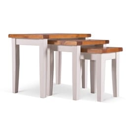 Lot de 3 sellettes bois blanc - théomine