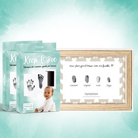 Cadre empreinte famille cadeau naissance